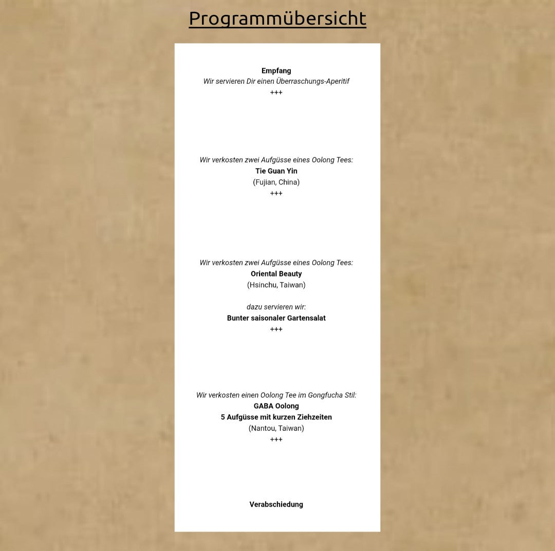 Schnupper-Verkostung (Nährstoffe und ihre Funktionen in der gesunden Ernährung)